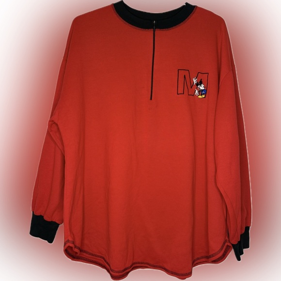 Mickey & Co. Other - VINTAGE 90's Disney Mickey & Co. Mickey Mouse 1/4 Zip Sweatshirt